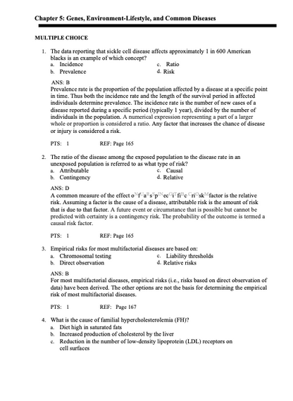 Test Bank Pathophysiology 9th Edition by McCance & Huether