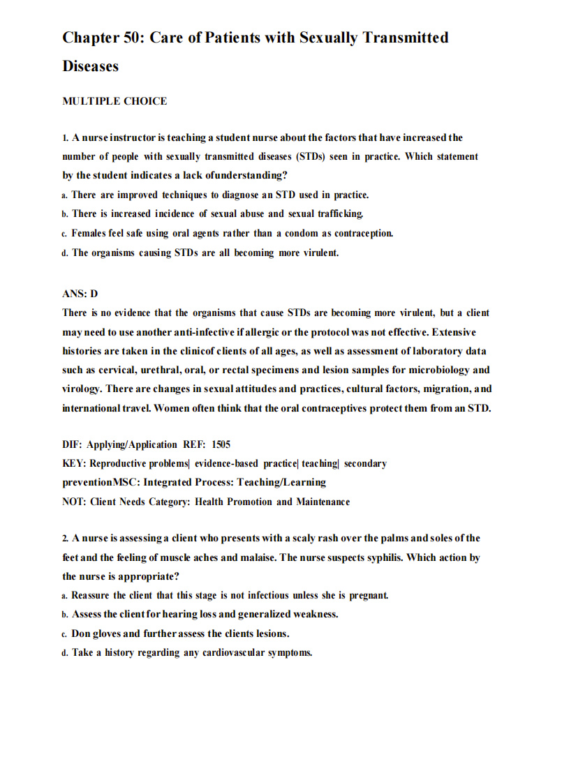 Test Bank Medical-Surgical Nursing: Concepts for Clinical Judgment and Collaborative Care 11th Edition by Ignatavicius