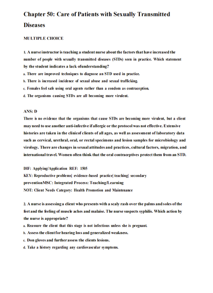 Test Bank Medical-Surgical Nursing: Concepts for Clinical Judgment and Collaborative Care 11th Edition by Ignatavicius
