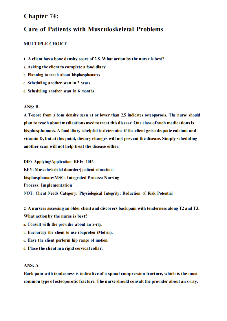 Test Bank Medical-Surgical Nursing: Concepts for Clinical Judgment and Collaborative Care 11th Edition by Ignatavicius