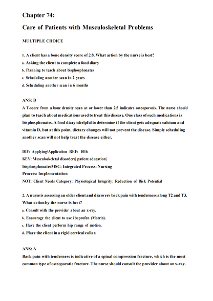 Test Bank Medical-Surgical Nursing: Concepts for Clinical Judgment and Collaborative Care 11th Edition by Ignatavicius