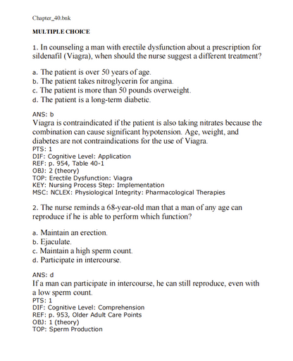 Test Bank Medical-Surgical Nursing: Concepts & Practice 5th Edition by Stromberg