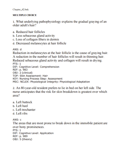Test Bank Medical-Surgical Nursing: Concepts & Practice 5th Edition by Stromberg