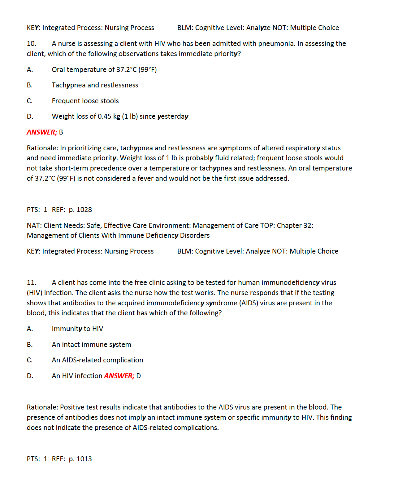 Test Bank Brunner & Suddarth's Medical-Surgical Nursing 16th Edition by Hinkle