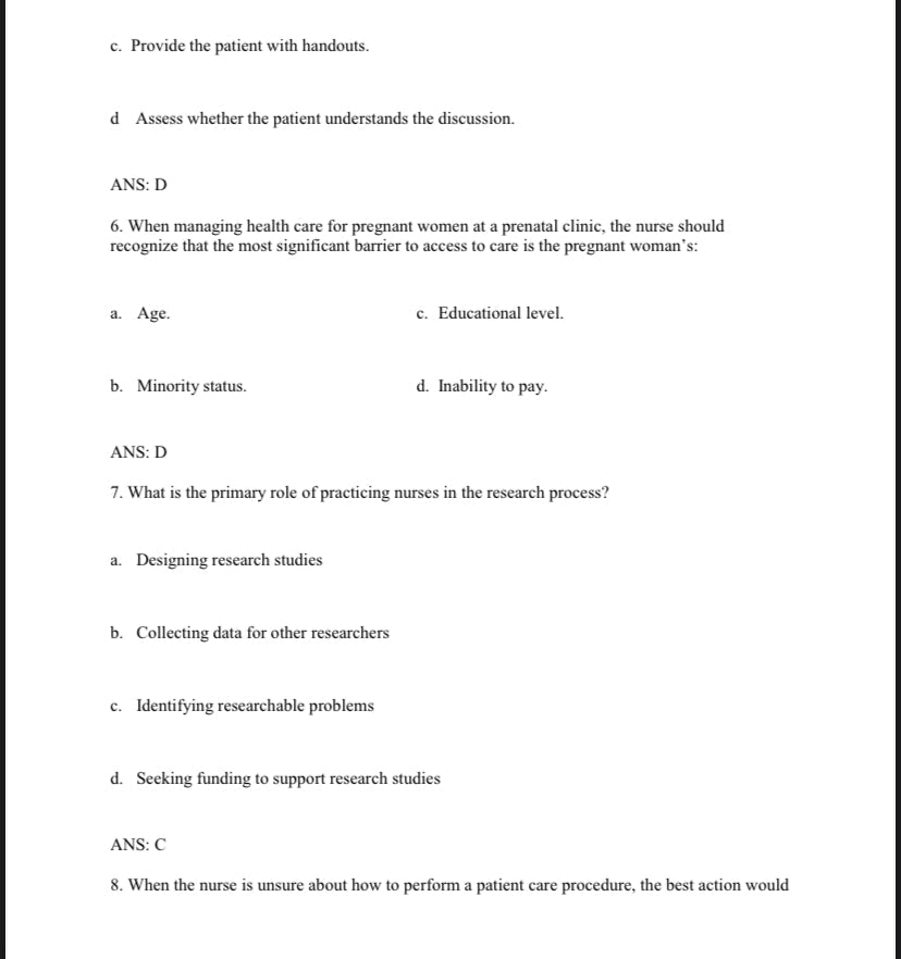 Test Bank Maternal Child Nursing Care 7th by Perry