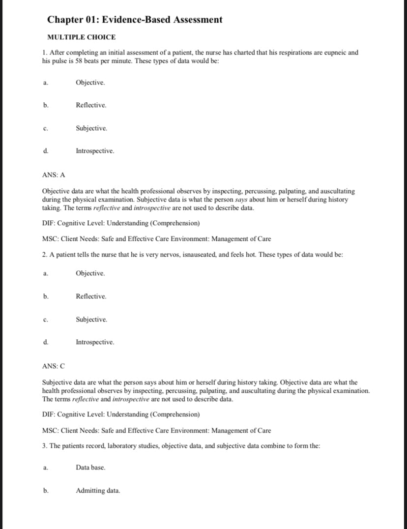 Physical Examination and Health Assessment 8th Edition Test Bank by Jarvis