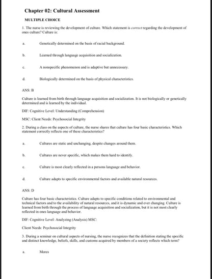 Physical Examination and Health Assessment 8th Edition Test Bank by Jarvis