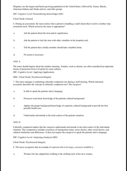 Physical Examination and Health Assessment 8th Edition Test Bank by Jarvis