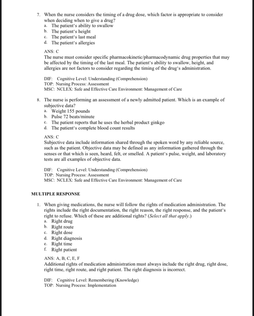 Test Bank Pharmacology and the Nursing Process 10th Edition by Lilley
