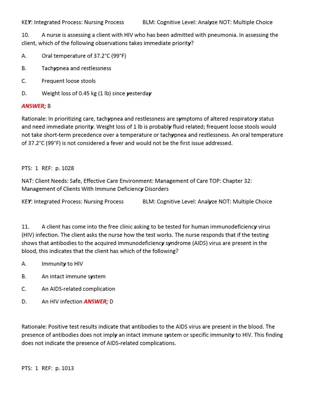 Test Bank Brunner & Suddarth's Medical-Surgical Nursing 15th by Hinkle
